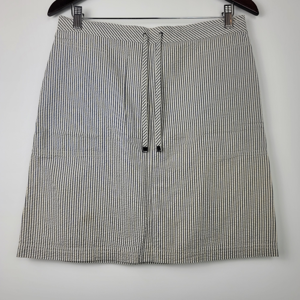 Lafayette 148 Cotton Skirt stripe casual skirt size 2